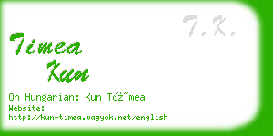 timea kun business card